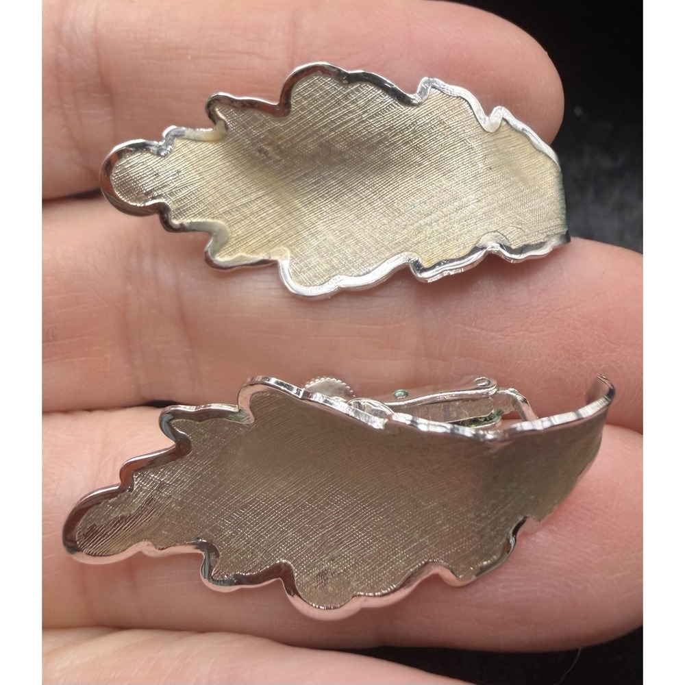 Vintage Coro Leaf Clip‎ On Earrings Gold Tone